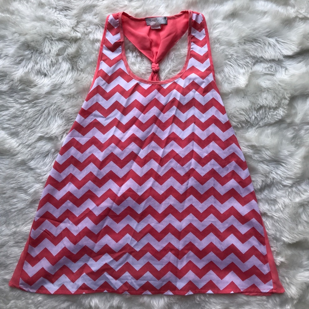 Pink Striped Zig-Zag Tank